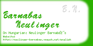 barnabas neulinger business card